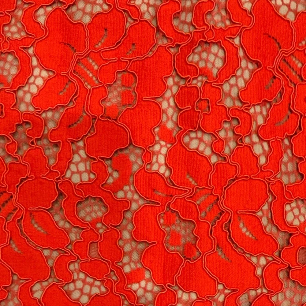 NWT M S G M  Milano Elegant Red Lace Skirt sz 42  sz m/l